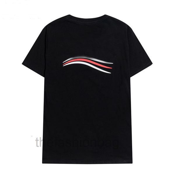 

men wave printed t-shirts short sleeve casual tshirt round neck stylist tees men's white black streetwear mens clothing