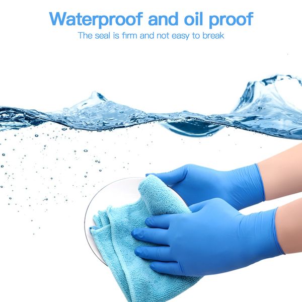 

laboratory 50 pairs disposable nitrile gloves food grade antistatic work gloves for restaurant kitchen household cleaning t200508