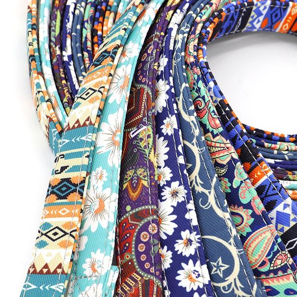 

7 colors nylon dog leash lead printed pet puppy chihuahua walking leash running training leashes rope for small medium sqcyhf