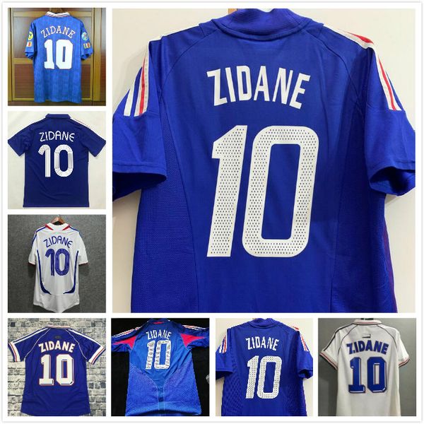 

france 1984 1996 european cup france 2002 2004 zidane home retro classic vintage 96 02 #10 zidane football shirts jersey, Black;yellow