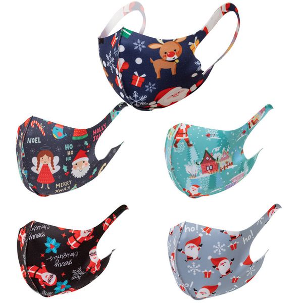 

deer printed xmas face masks anti dust snowflake christmas mouth cover washable reusablecnshiv