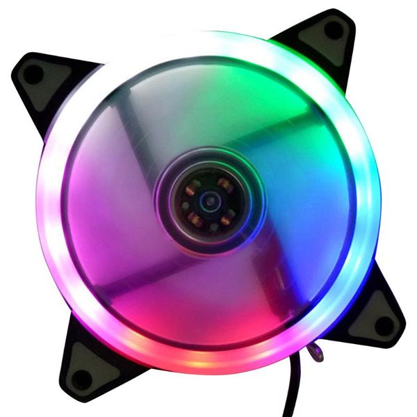 

120mm led cooling fan 12v 4pin to 3pin rgb ultra quiet computer pc cpu cooler new arrival
