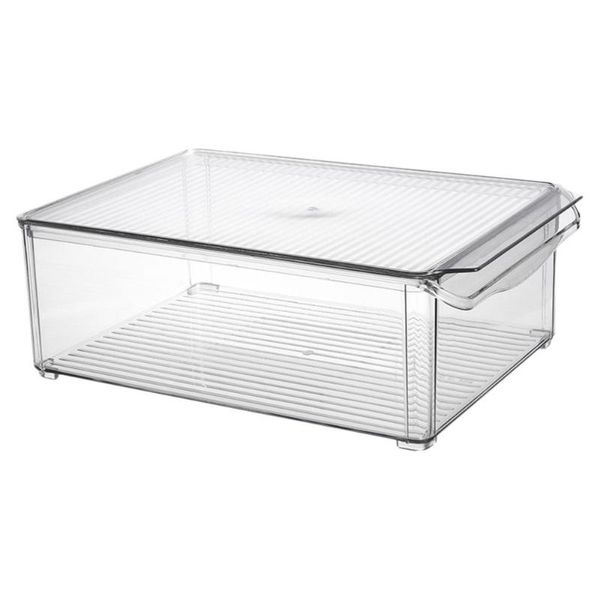 

1pc fruit vegetable refrigeration case visible creative crisper (transparent)