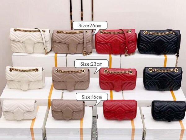 

2020 all colors styles handbags purses new fashion women crossbody bag girl shoulder bags 3 size classic chain ladies bag