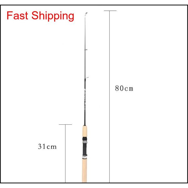 

75cm length portable shrimp ice fishing pole portable light weight fishing tackle lure rods fishin wjt abc2007