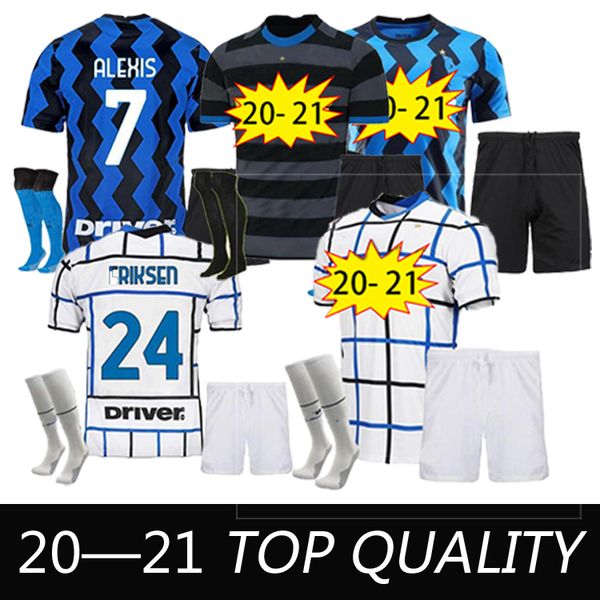

мужчины + детский комплект носки iter milan soccer jersey lukaku vidal barella lautaro eriksen alexis 20 21 футболка 2020 2021 hakimi unifor, Black;yellow