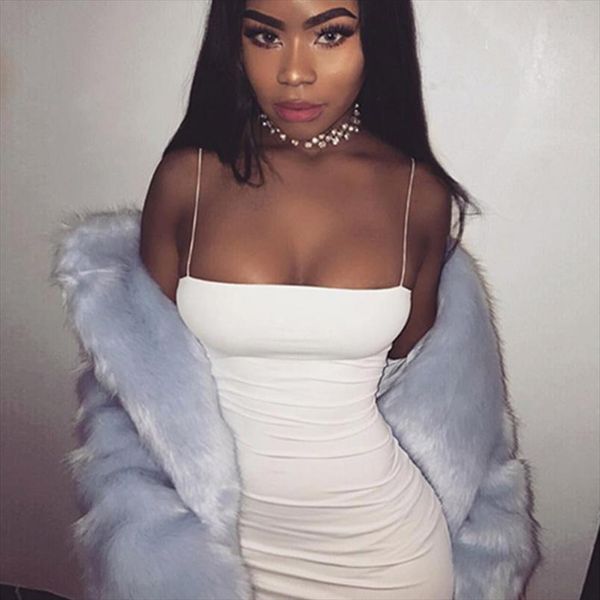 

халат сексуальная летняя одежда для женщин bodycon без рукавов без спинки белое элегантное платье женщина вечеринка ночь vestidos 2020 новый, Black;gray