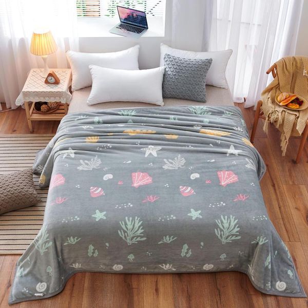 

flannel warm sofa blanket cover winter decoration soft travel blanket