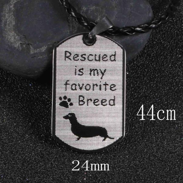

doxie stainless pet steel memorial dachshund necklace sausage wiener rescue dog tag mens jewelry
