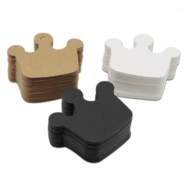 

6*5.5cm crown kraft paper wedding christmas birthday party favor price gift label luggage hang tags diy blank greeting cards1