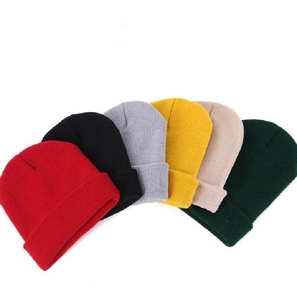 

ball caps solid color woolen hat autumn and winter fashion casual wild hip-hop knitted, Blue;gray