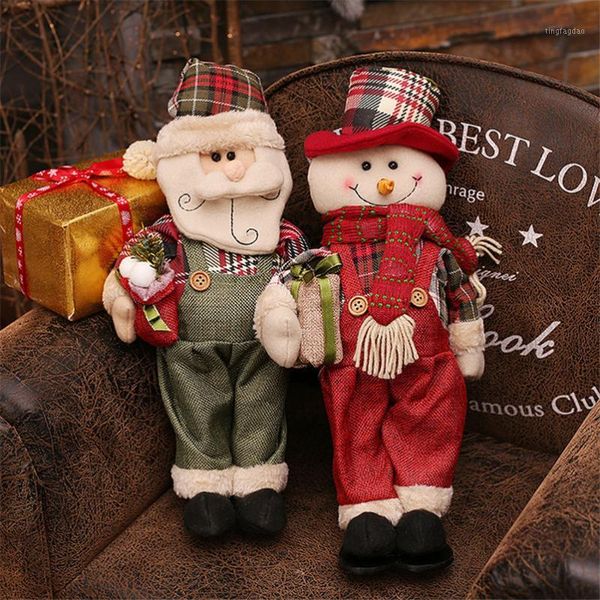 

christmas decorations santa claus snowman dolls standing navidad figurine for home merry tree decorations1