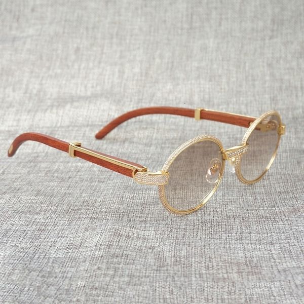 

buffalo horn diamond sunglasses wooden eyeglasses retro shades men stone sun round metal rhinestone glasses frame gafas, White;black