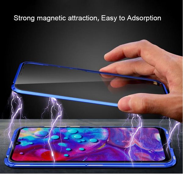

magnetic adsorption metal case for xiaomi mi redmi note 9 8 7 pro k20 double sided cover for xiaom bbyjvk