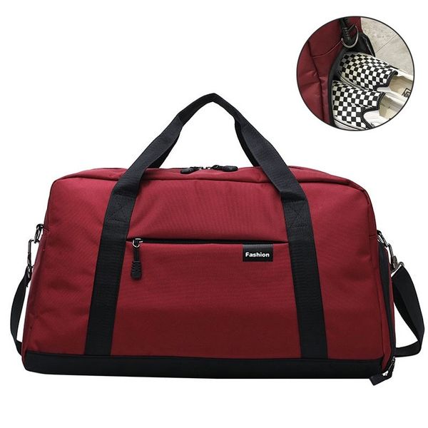 Mulheres fitness ginásio saco esportes treinamento bolsa ao ar livre ombro crossbody blosa travel Duffel tote compartimento sacos de esporte q0705