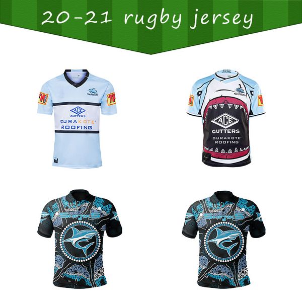 

2020 cronulla-sutherland sharks rugby jersey 20 21 indigenous jersey australia shark mens rugby jerseys s-5xl customized, Black;gray