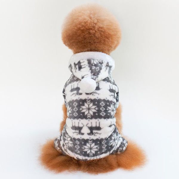 

2020 fashion pet dog winter warm cotton print clothes for puppy jumpsuit hoodie coat apparel keep warm portable dog clothes pet supplies