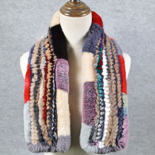 

winter rabbir real mesh soft ring natural rex rabbit scarf skin, Blue;gray