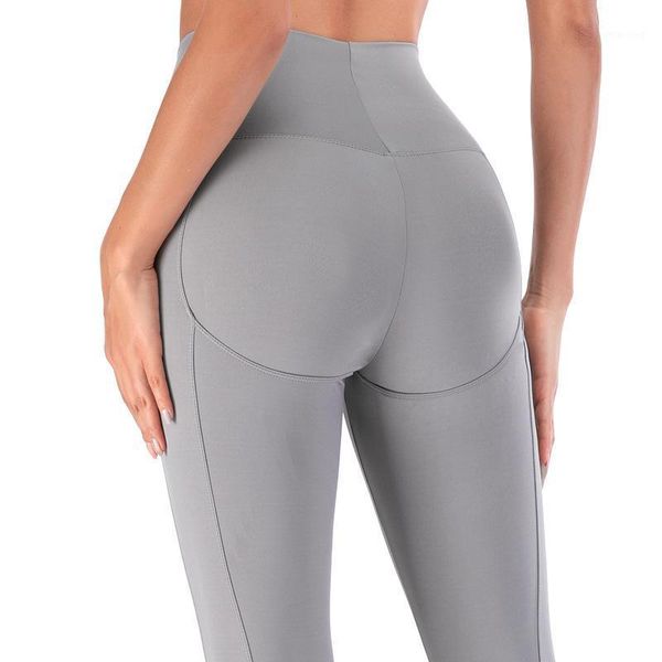 

yoga outfits women pants hip curve female high waist elastic tight running fitness legging gym quick-drying sports pant1, White;red