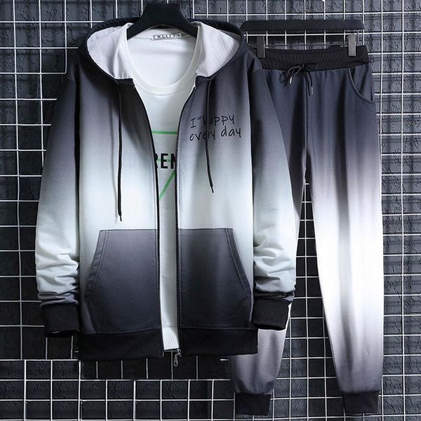 

men's tracksuits 2021 hoodies casual style plus size three colors hip hop for boys and girls, Gray