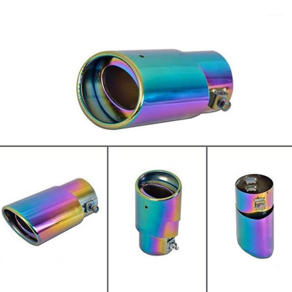 

full color car universal stainless steel auto exhaust tail tip pipe cover muffler1