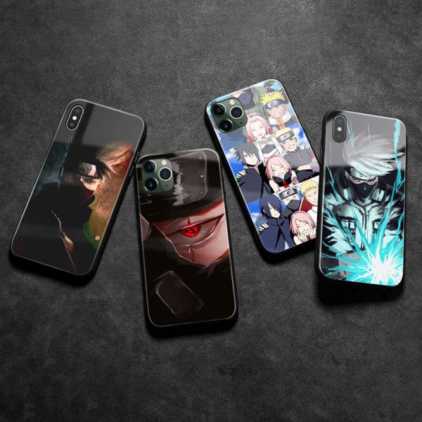 

qahatake kakashi - naruto case, tempered glass protection vip se 6 6s 7 8 plus x xr xs 11 12 mini pro maxlk