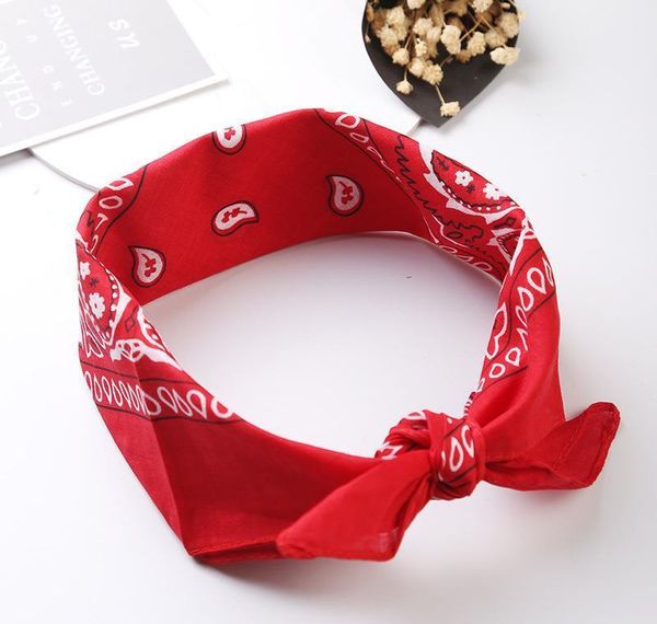 

2020 new fashion hip hop 100% cotton bandana square scarf 55cm*55cm black red paisley headband printed for wom bbygug bde_home, Blue;gray