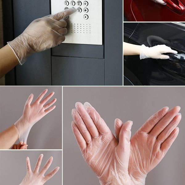 

for pvc disposable gloves 50/100pcs dishwashing/food/ kitchen/cleaning transparent high quality
