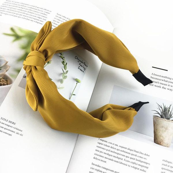 

rabbit ears female fashion hairbands hair accessories solid color satin bow headband women girls head hoop turban headwear 2020 q wmtpbs