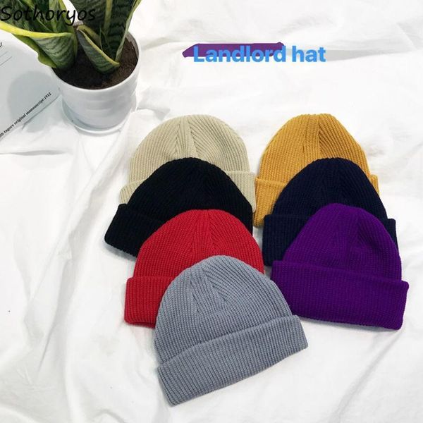 

beanies women knitted melon hat solid multicolor ulzzang street kpop skullies caps fashion vintage ins korean style chic1, Blue;gray