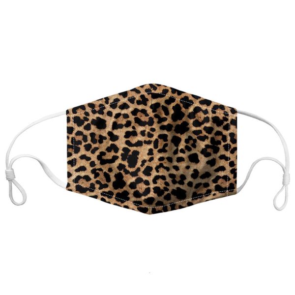 

factory adjustable face washable dustproof leopard pm2.5 mask outdoor sports riding cycling print cotton mouth mas pq2m6