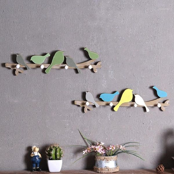 

hooks & rails creative home interior decor bird wood coat hook rail clothes hanger children bedroom living room wall door hanging decoration