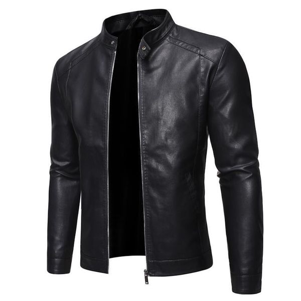 

men faux leather jacket motorcycle 5xl men's jackets black jaqueta de couro masculina outwear male pu leather coats mens,za319