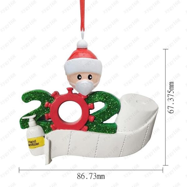 

factorywi4wdecoration quarantine christmas birthdays party dhl gift 2020 product personalized family of 2 3 4 5 6 7 ornament pandem