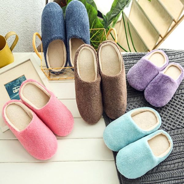 

slippers women 2021 indoor house plush soft cute cotton slippers shoes non-slip floor home women slides for bedroom, Black