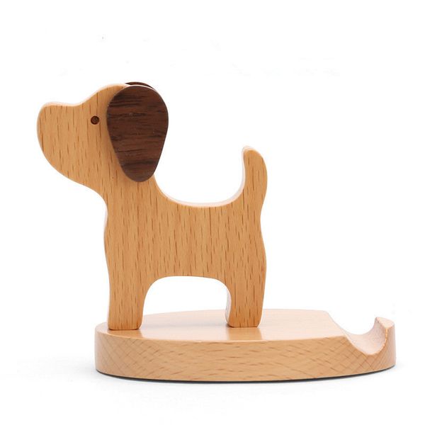 

bamboo wood promotion gifts accessory deskanti-slip wooden mobile phone holder