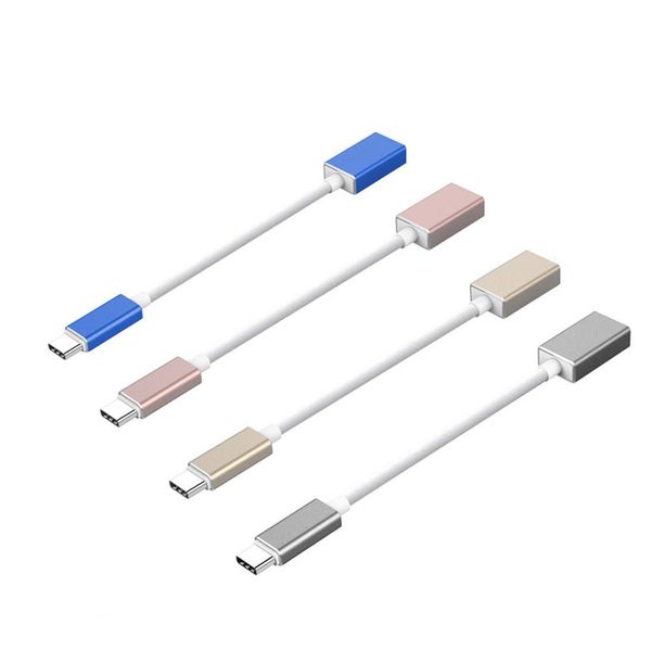 15 cm Tip-C Kabloları Metal ALLOYTYPE C RO USB TİPİ SAMSUNG Android Telefon için Adaptör OTG Kablosu