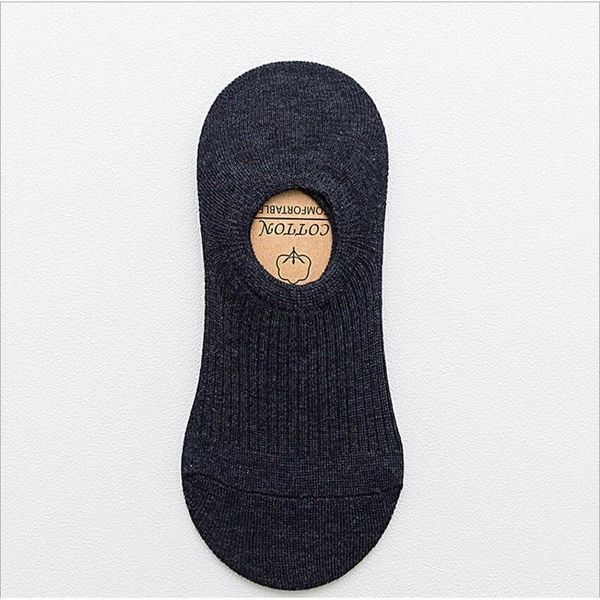 

spring and summer candy color women's socks solid color invisible socks shallow mouth cotton sile non-slip ladi qylths, Black