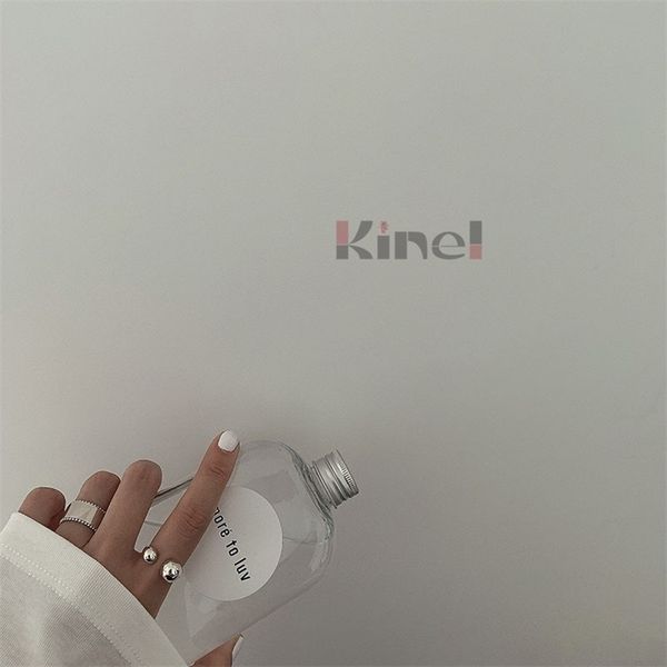 

kinel authentic 925 sterling silver ring geometric adjustable finger rings for women wedding engagement jewelry 201218