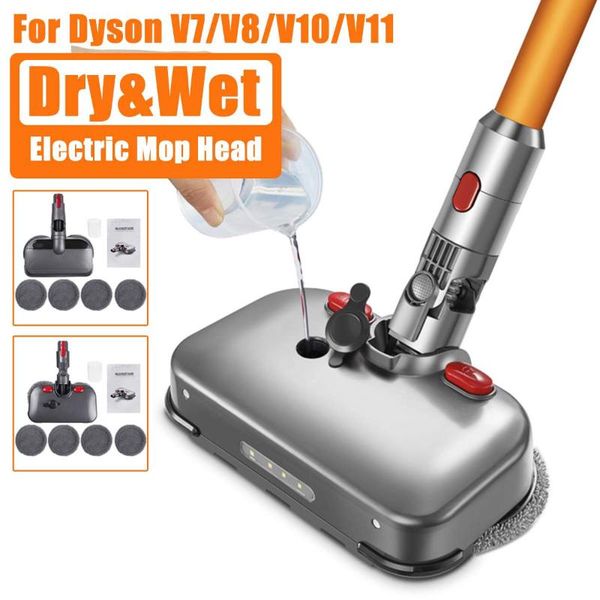 

electric wet dry mopping head with led light for v7 v8 v10 v11 replaceable parts with mop head mop pads water cup