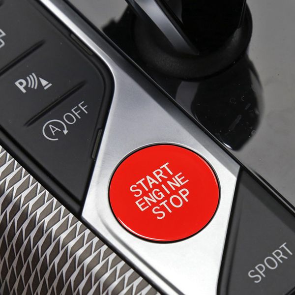 

red car engine start sbutton auto interior accessories easy to replace 20mm/0.8