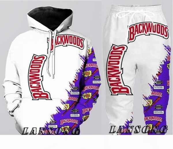 

высококачественные дизайнерские мужчины женщины классические backwoods смешные 3d печать моды трексея толстовка и брюки + толстовки a6, Gray