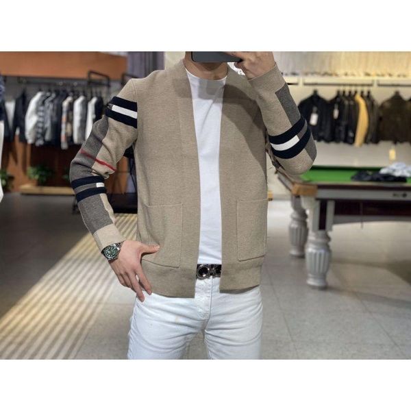 

t-shirt outerwear men's cardigan youth outerwear slim sweater men's wear in autumn 2020, White;black