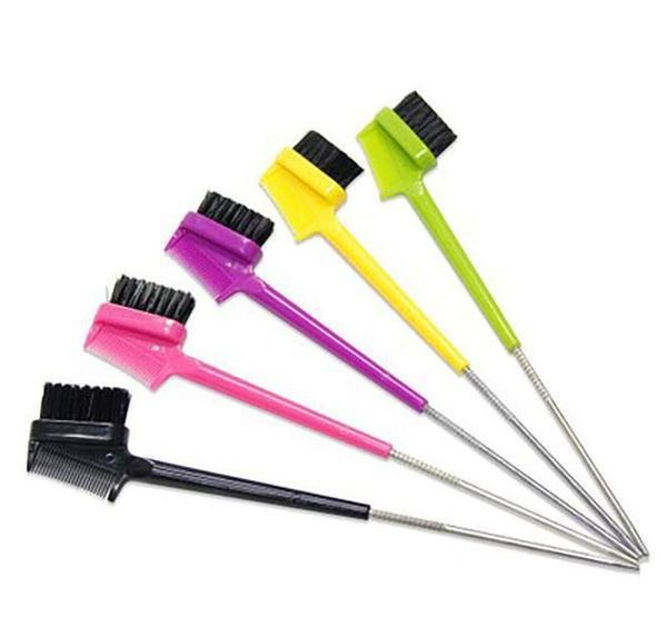 

double sided steel pin tail hair brush edge control hair comb beauty makeup tool easi bbykpa sweet07, Silver