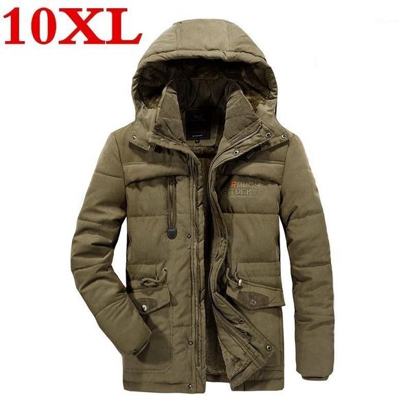 

plus size 10xl 9xl 8xl 7xl winter clothes new style men cotton padded clothes men's warm cotton male winter jacket1, Black