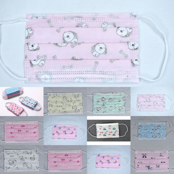 

boys cartoon girls respirator child non-woven kids disposable mouth mask anti pollution br221p 56r4