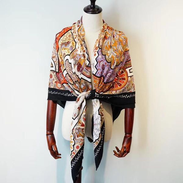 

scarves 2021 arrival winter tree colorful 70% cashmere 30% silk big scarf 135*135 cm warm fashion wrap shawl for women lady girl, Blue;gray