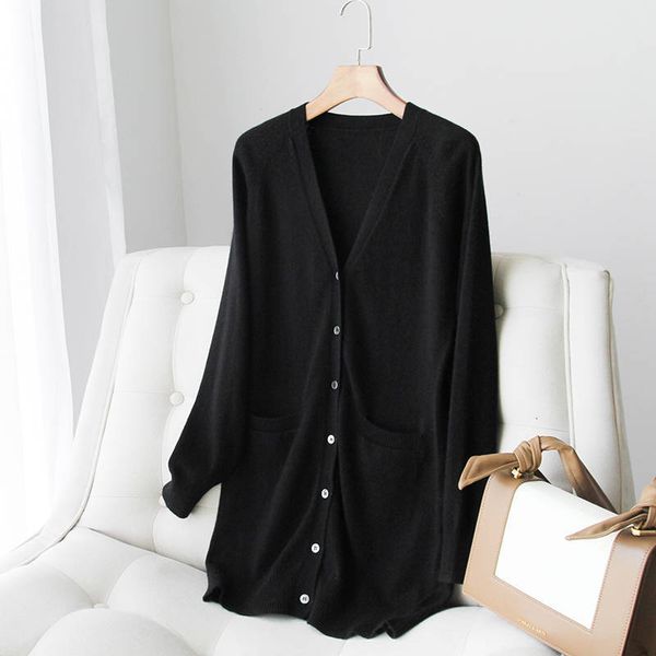 

selling vneck 6 colour shirt women's 100% pure cashmere goat cardigans male jumpers ladies pattern clothes superiors for girls u6kf, White;black