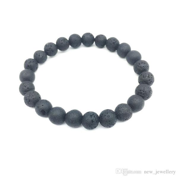 

stone 8mm beads black diy lava rock essential oil diffuser bracelet for women