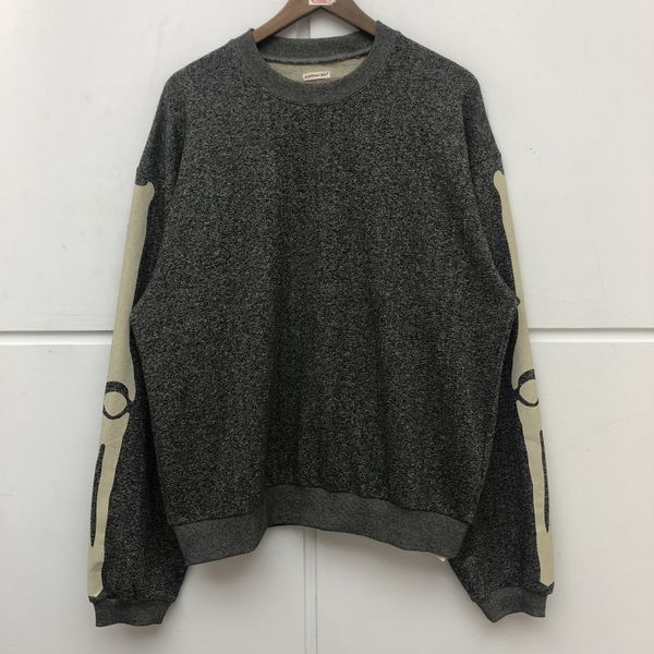 

2021 new luxury kapital skeleton striped bone hoodies sweaters cotton thick fleeing street # n333 yx2v, Black